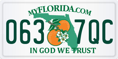 FL license plate 0637QC