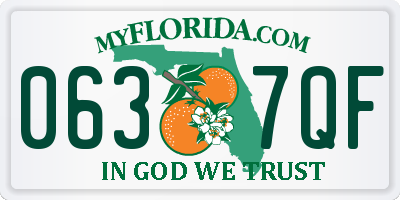 FL license plate 0637QF