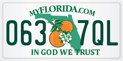FL license plate 0637QL