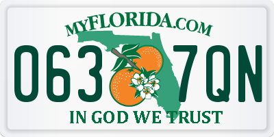 FL license plate 0637QN