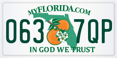FL license plate 0637QP