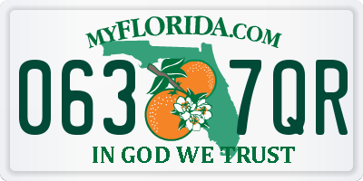 FL license plate 0637QR
