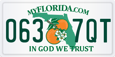 FL license plate 0637QT