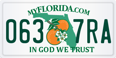 FL license plate 0637RA