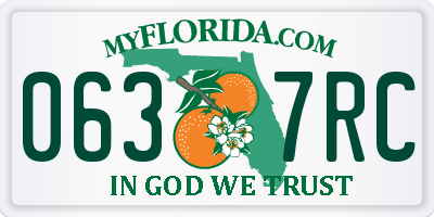 FL license plate 0637RC