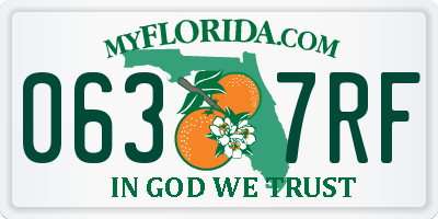FL license plate 0637RF