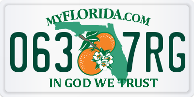FL license plate 0637RG