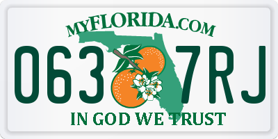 FL license plate 0637RJ