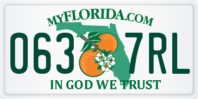 FL license plate 0637RL