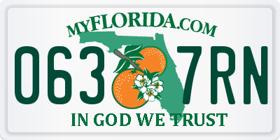 FL license plate 0637RN