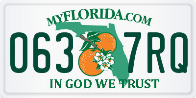 FL license plate 0637RQ