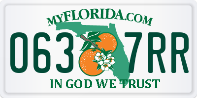 FL license plate 0637RR