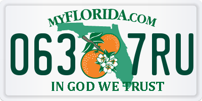FL license plate 0637RU