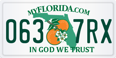 FL license plate 0637RX