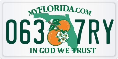 FL license plate 0637RY