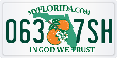 FL license plate 0637SH