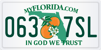 FL license plate 0637SL