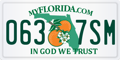 FL license plate 0637SM
