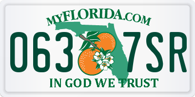 FL license plate 0637SR