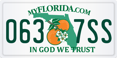 FL license plate 0637SS