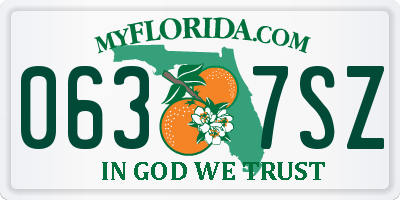 FL license plate 0637SZ