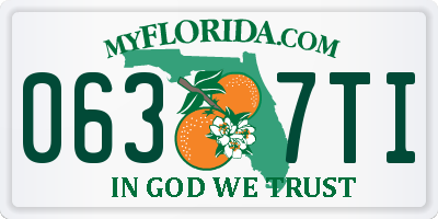 FL license plate 0637TI