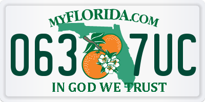 FL license plate 0637UC