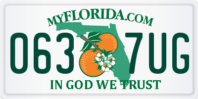 FL license plate 0637UG