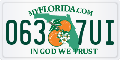 FL license plate 0637UI