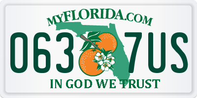 FL license plate 0637US