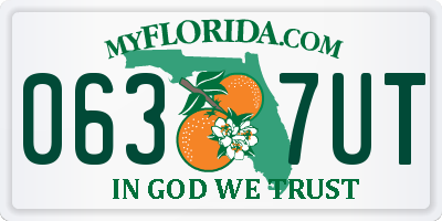 FL license plate 0637UT