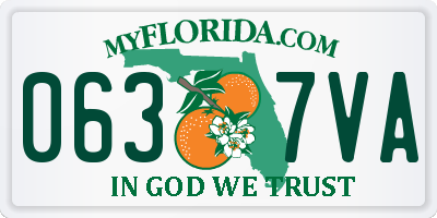 FL license plate 0637VA