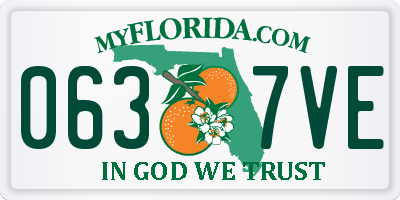 FL license plate 0637VE