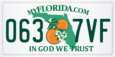 FL license plate 0637VF