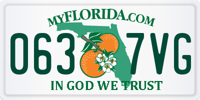FL license plate 0637VG