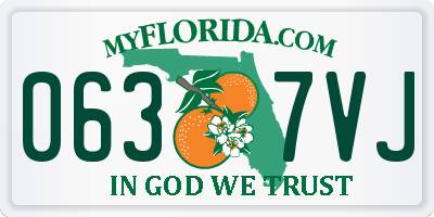 FL license plate 0637VJ