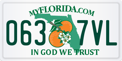 FL license plate 0637VL