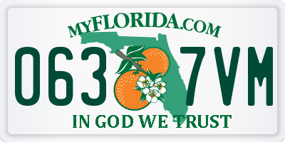 FL license plate 0637VM