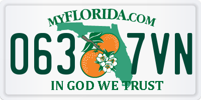 FL license plate 0637VN