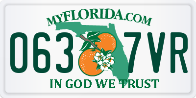 FL license plate 0637VR