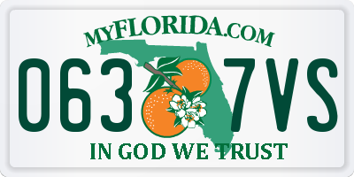 FL license plate 0637VS