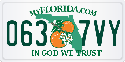 FL license plate 0637VY