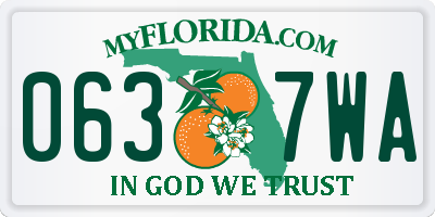 FL license plate 0637WA