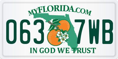 FL license plate 0637WB