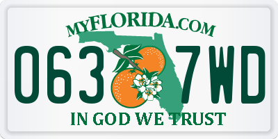 FL license plate 0637WD