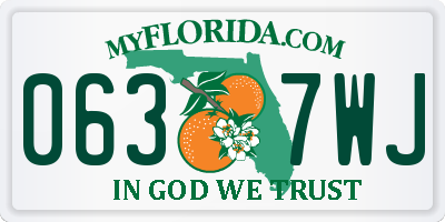 FL license plate 0637WJ
