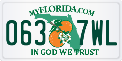 FL license plate 0637WL