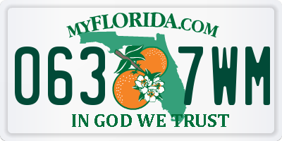 FL license plate 0637WM