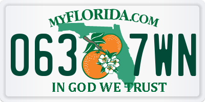 FL license plate 0637WN