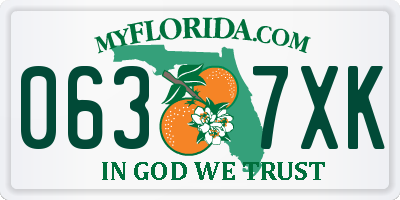 FL license plate 0637XK